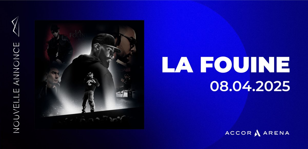 A l'occasion de ses 20 ans de carrière, La Fouine est de retour sur scène le 08 avril 2025 à l'Accor Arena ! 🔥 On se retrouve là-bas ? ⚡️ La billetterie est ouverte ➡️ bit.ly/LF_AA