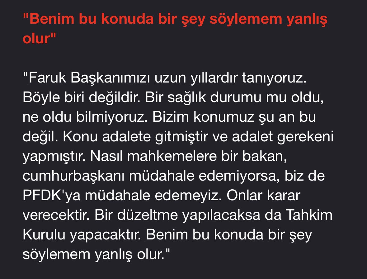 Mehmet Büyükekşi, 13 Aralık 2023.

Böyle açıklama yaparsan sana da federasyonuna da mal edilebilir, sorry… Göz yumma federasyonu.