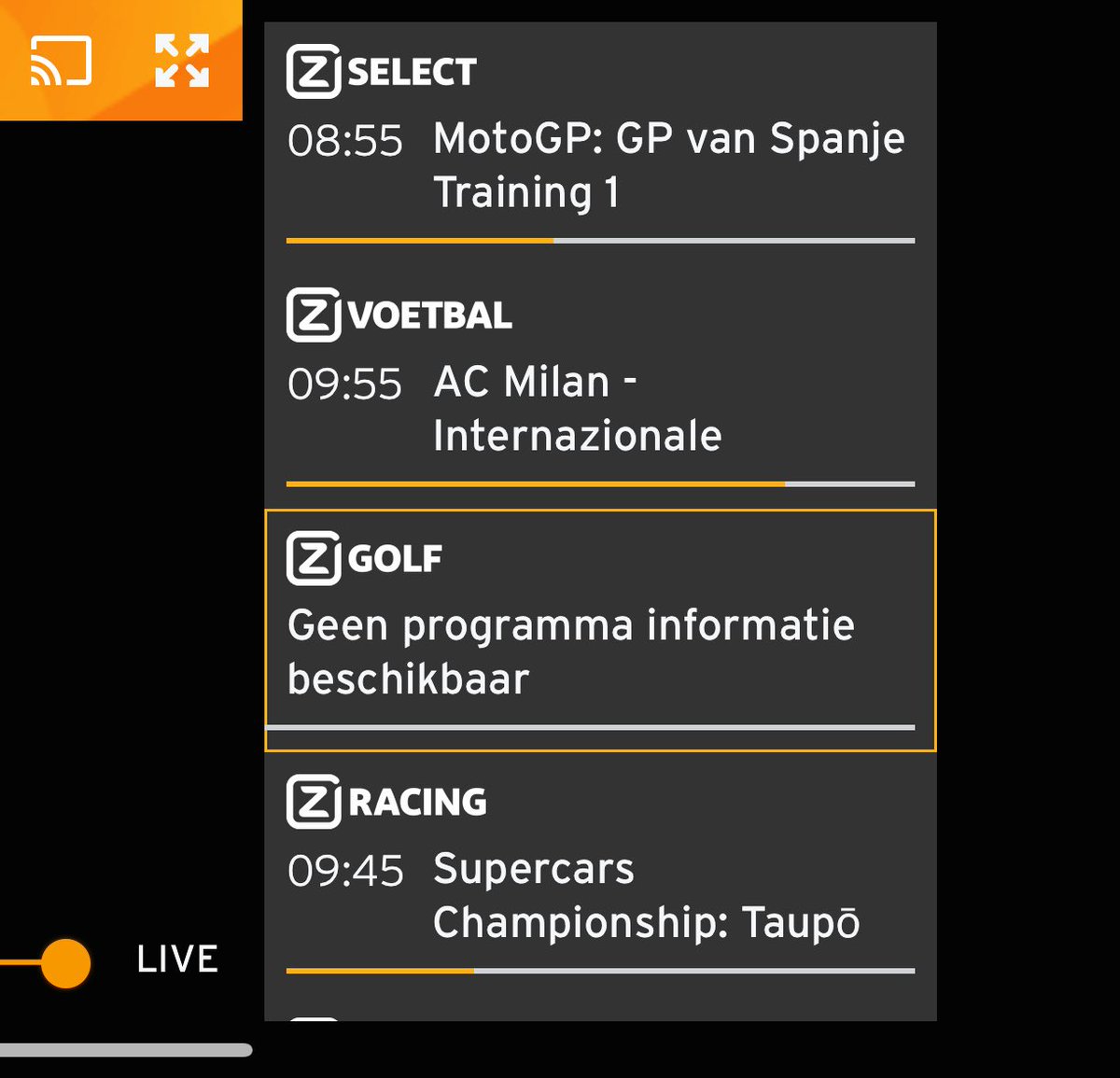 thijsww's tweet photo. @ZiggoWebcare Dit valt me wel op? Geen programma informatie https://t.co/VXeDvw71i0