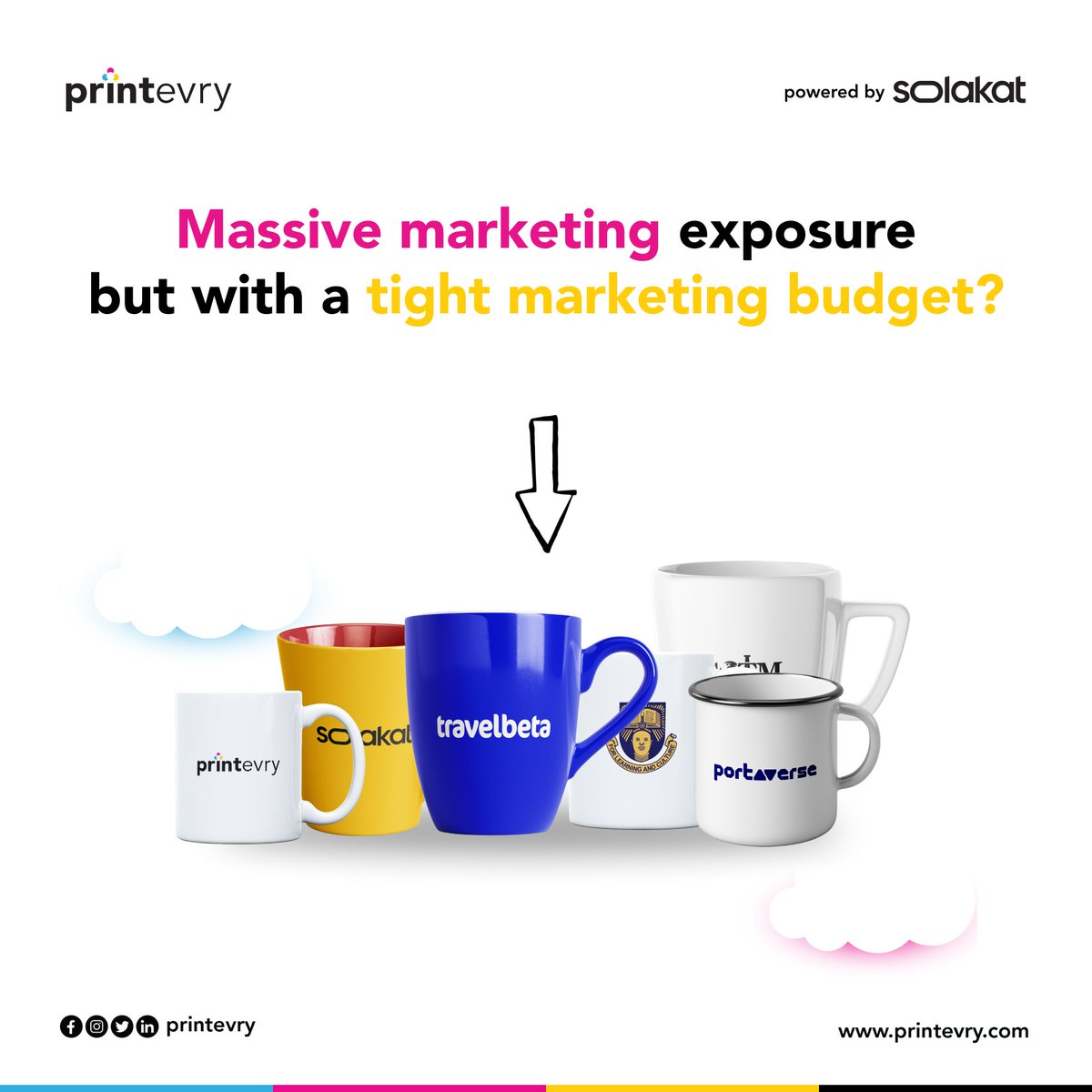 Custom Mugs are always in constant use. They drive massive brand exposure and make it easy for your customers to remember your brand.

Would you like to book a free consultation with us today?

#Printevry #Printingandbranding #Customizedmugs