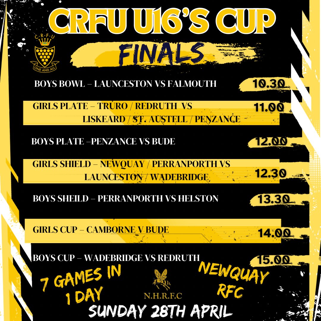 A great day of Boys & Girls Under 16 finals @NQYGirlsRugby this Sunday.