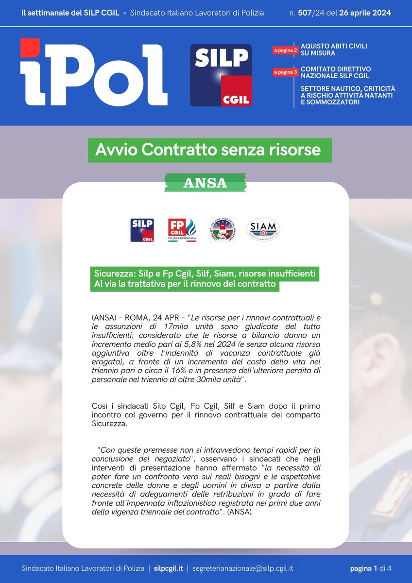 SILP CGIL Polizia tweet media