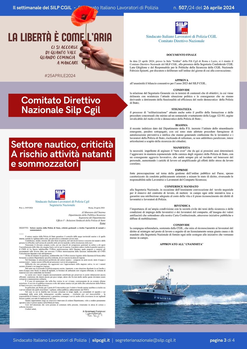 SILP CGIL Polizia tweet media