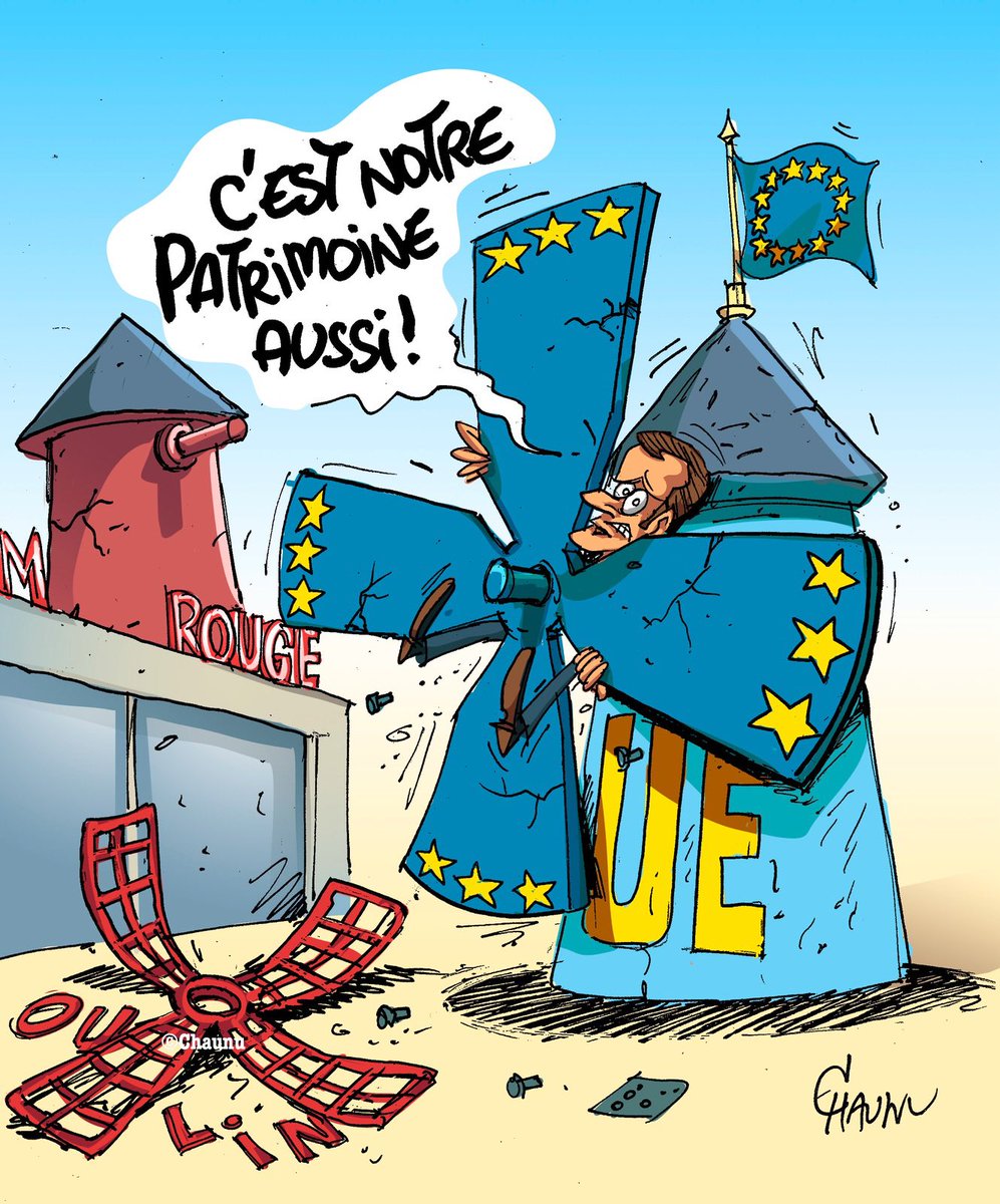✏️ #dessin du jour pour @ouestfrance et @unionardennais #moulinrouge @moulinrougeofficiel #europe #actu #dessindepresse