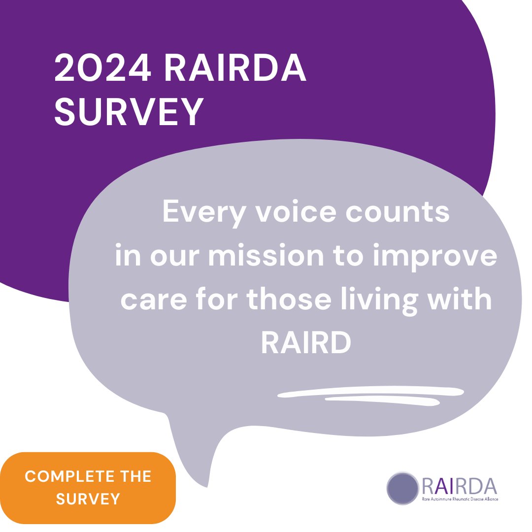 Take a few moments to complete our survey and make a difference:ipsos.uk/RAIRDAsurvey20… @LUPUSUK @vascuk @WeAreSRUK #BSSA #PatientCare #RAIRDaware