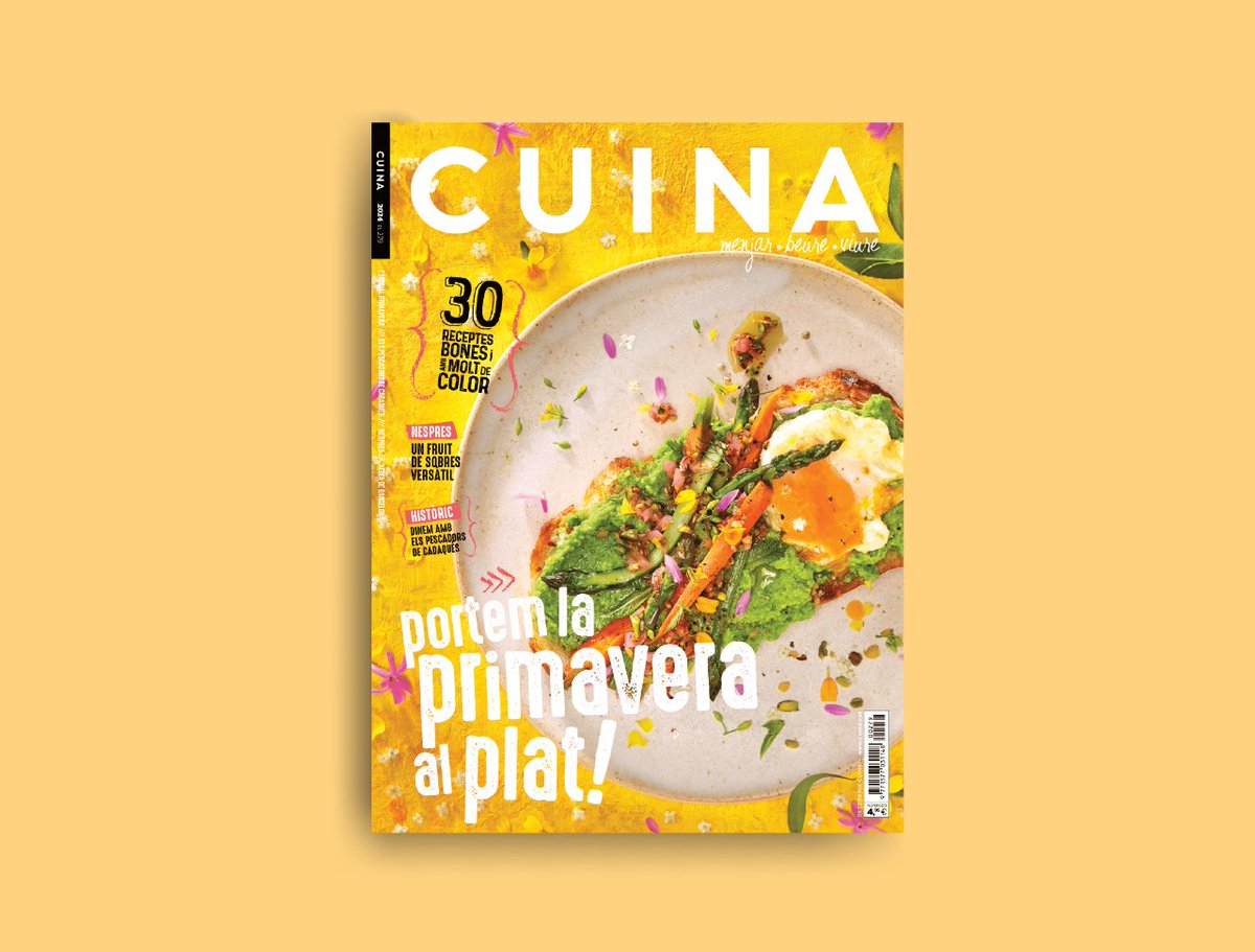 Aquest mes donem color, aroma i gust als plats amb la revista Cuina del mes de maig!🌻

Què hi podem trobar?
🔅 30 receptes amb molt de color
🔅 Dinar amb els pescadors de Cadaqués
🔅 La cuina de tota la vida
🔅 3 postres per preparar amb família
🔅 Vins adaptats al clima