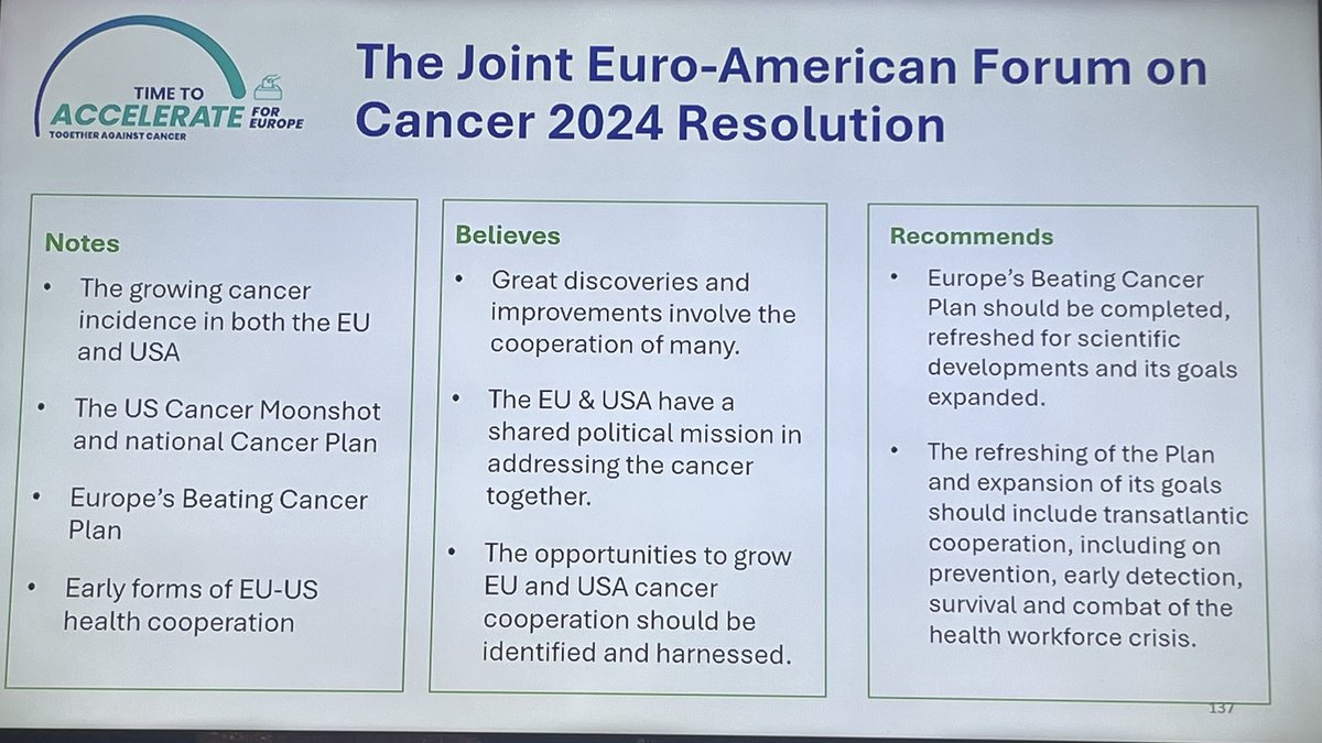 Day 2 of the #EuroAmericanForum2024 and looking forward to another stimulating and inspiring day. 

#CancerHasNoBorders
#TogetherStronger