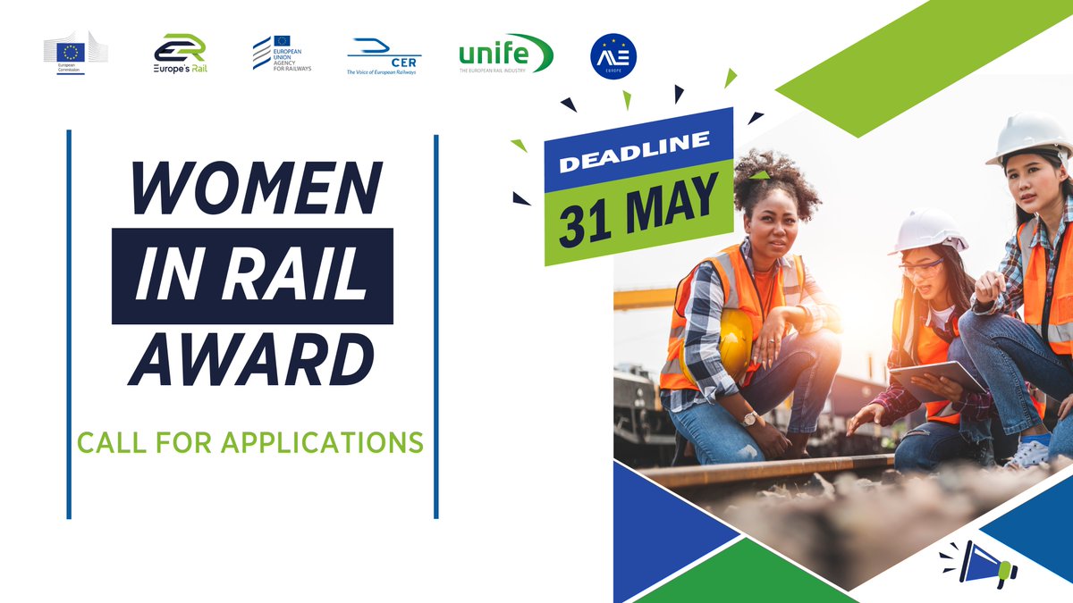 🚊 Are you leading the way towards a more inclusive #rail sector? Nominate yourself or someone you admire for the #WomenInRailAward.

Let's recognise &amp; amplify the voices of women. Apply now!

➡️bit.ly/3W2X0H0