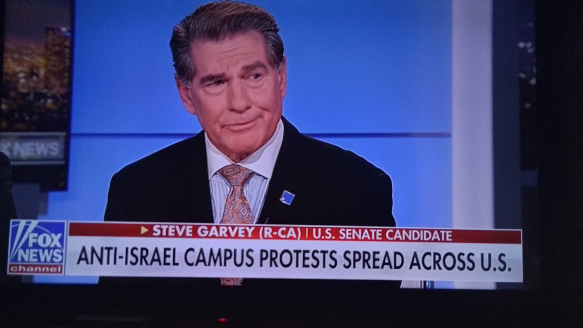 ` 🇺🇸 STEVE GARVEY FOR SENATE 🇺🇸 FROM CA 🇺🇸 'Standing up with my friends to be outspoken.' Political courage running against Adam Schiff. Condemning anti-Israel protests on campus.