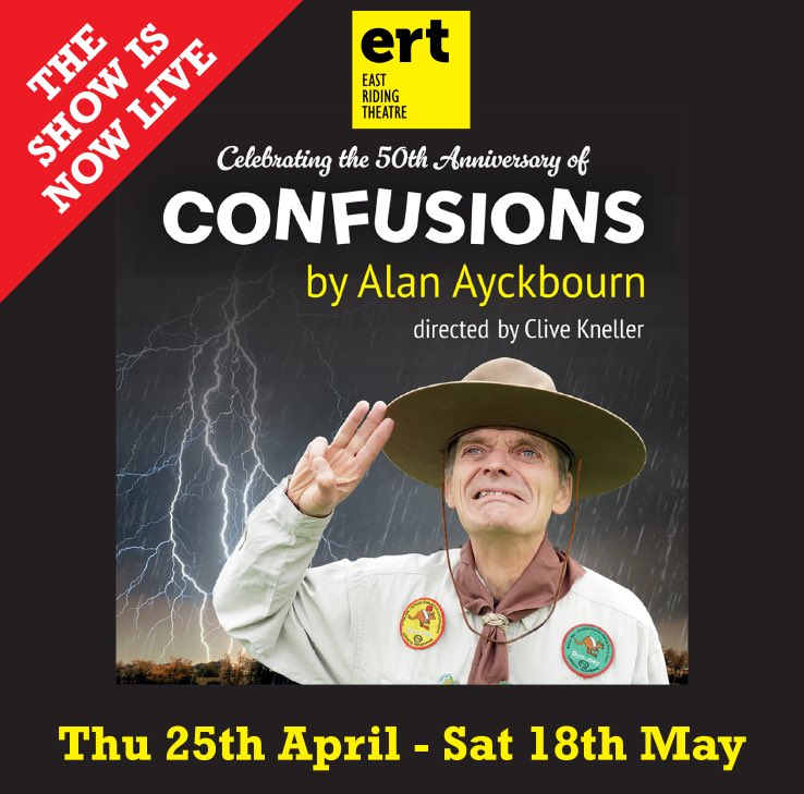 Confusions is now ‘live’ with some rave reviews… “Brilliantly done with great acting and many laughs” “Very amusing and well acted” “Top quality acting and a whole lot of fun” “Definitely worth seeing!” …and many more!! INFO & TICKETS 01482 874050 eastridingtheatre.co.uk/confusions/