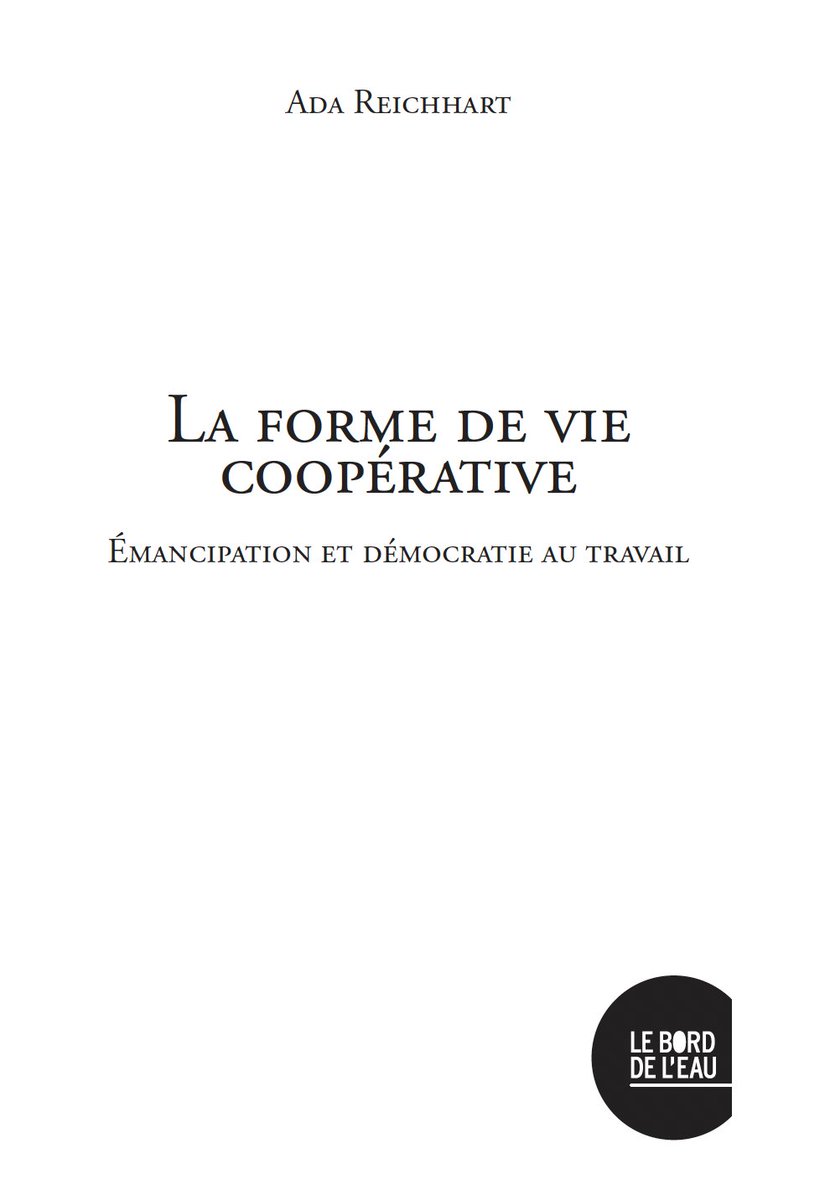 Lots of happiness, apprehension &amp; relief: just checked the final proofs of a revised version of my PhD written for a larger audience. I hope it will be of interest to the francophone community interested in the topics of labour, cooperation &amp; emancipation. Out in May 2024! 🎉