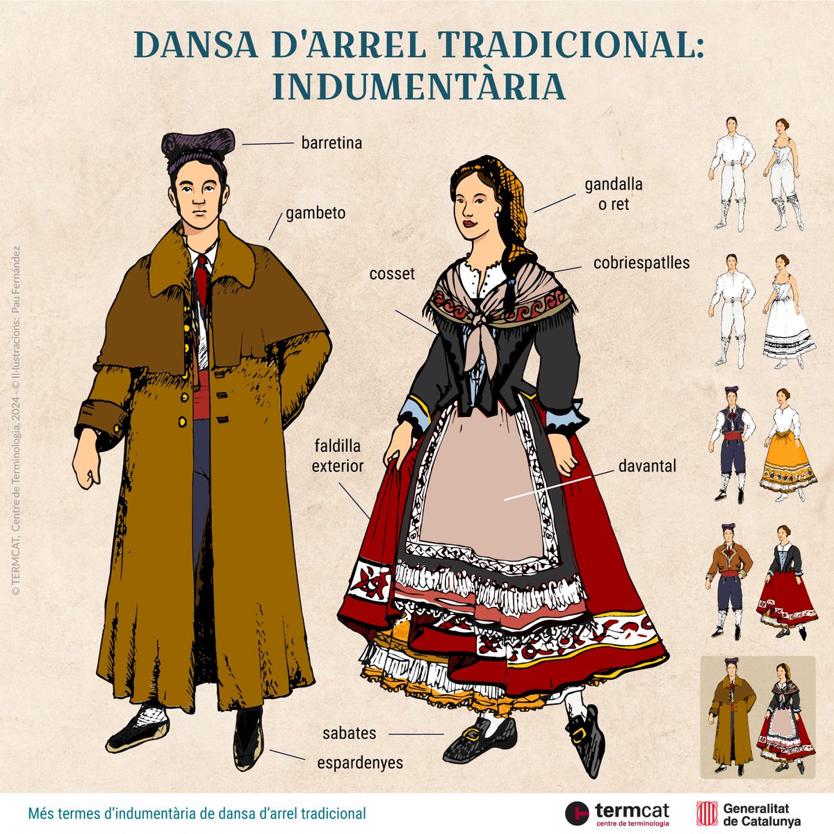 🆕📢 Els termes de la indumentària de la dansa d’arrel tradicional, en una nova #infografia interactiva!

gambeto
camal
gipó
mitena
rebosillo
saragüells...

termcat.cat/ca/actualitat/…

@llcalduch
@cultpopular_cat