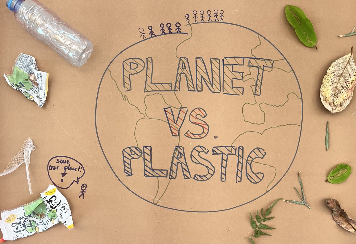 Grade 7-9 students @vislaos celebrated #EarthDay this year by creating posters out of recycled materials. #PlanetVsPlastics #EndPlastics #EarthDay2024 @EarthDay