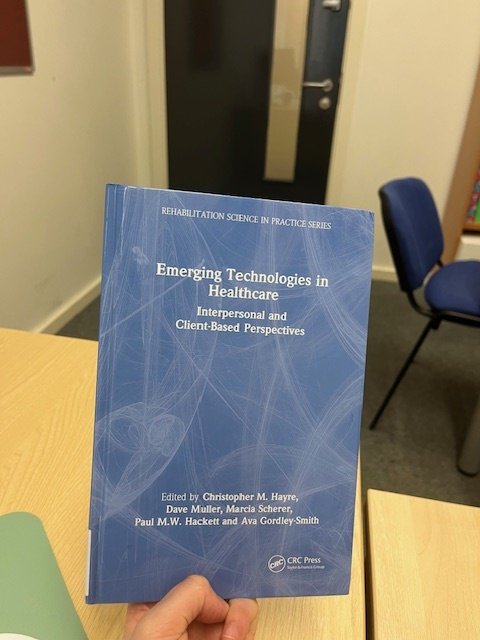 DrHawleyHague's tweet photo. Great to see this published, including our chapter on health and social care professionals' role  in supporting engagement with digital health technologies. Most of us from the Digital Health and Social Care Research Group @NMSWResearch 
@NorinaGasteiger @EmmaStanmore @ElmoSE24 https://t.co/Z2JHYcZXNG