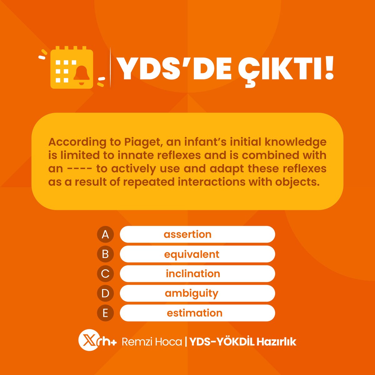 Doğru cevabı yoruma yaz! 👇🤓😊
#ydssoru
#yds2024 
#ydshazırlık
#ydskursu
#remzihoca