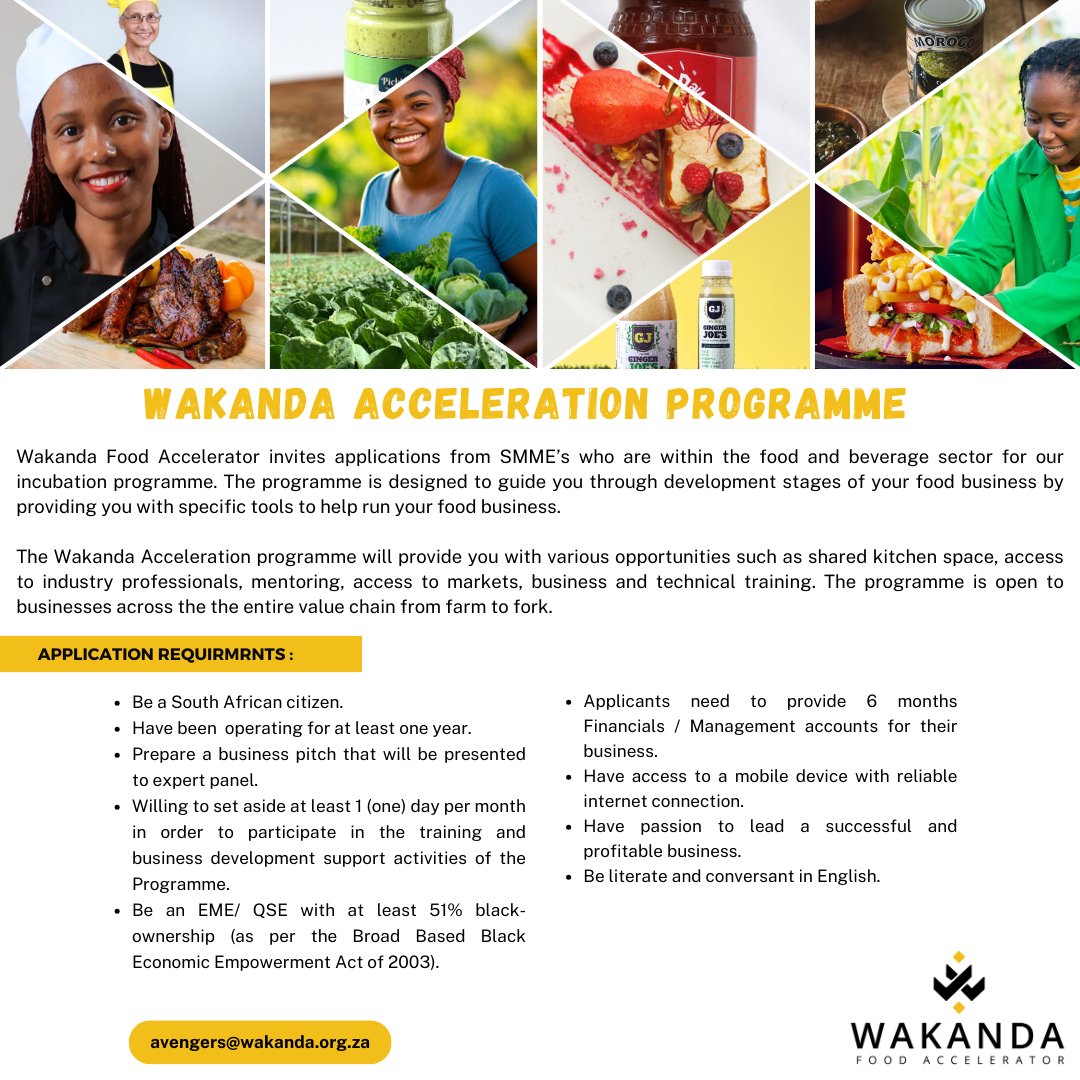Are you a small business owner and want to grow your food business ??

Then we have exciting news for you 📷
Applications for our Accelerator Programme are now open!

Don’t Miss Your Chance to Join This Incredible Journey!
To apply ,use the link below :

forms.gle/rrPuA2zh5NFZFG…