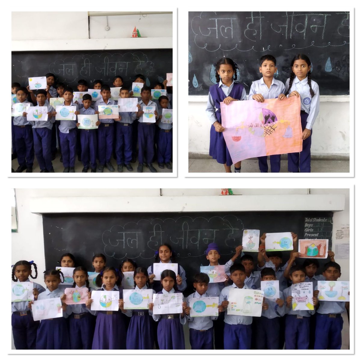 Poster making and Essay writing by students of GHS 53 today under JAL PAKHWADA

@mhrd_innovation @SchoolEduChd @mhrd_innovation