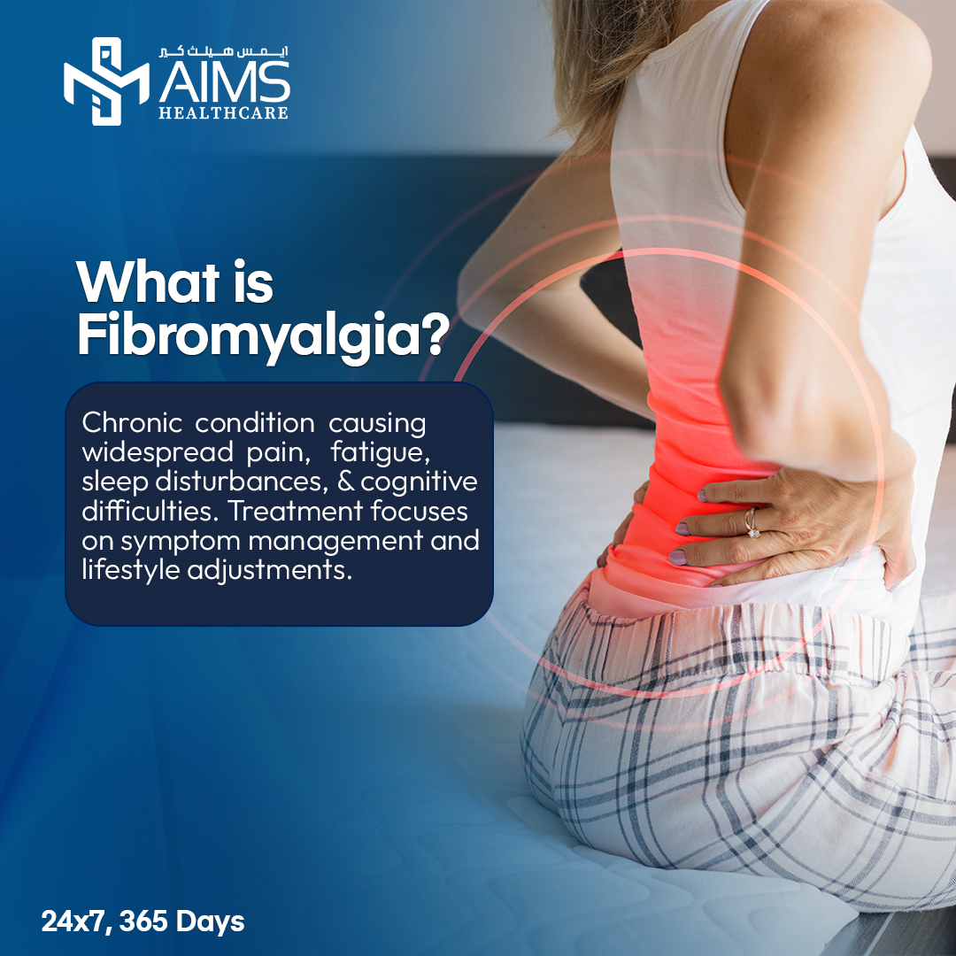 Fibromyalgia is a chronic condition characterized by widespread pain, fatigue, sleep disturbances, and cognitive difficulties. 
#FibromyalgiaAwareness #ChronicPain #Fatigue #SleepDisorders #CognitiveDifficulties #HealthManagement #PainManagement  #HealthAwareness #Wellness