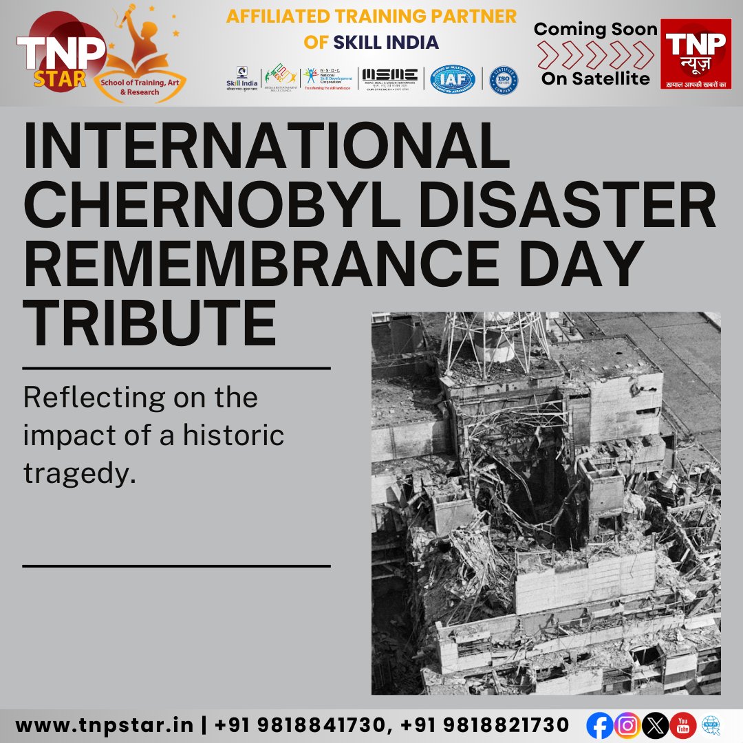 Reflecting on the impact of a historic tragedy. International Chernobyl Disaster Remembrance Day Tribute.
#ChernobylDisaster #ChernobylDisasterRememberanceDay #TNPGroup #TNPNews #TNPExplore #DelhiRulers #skillindia #digitalindia #startupindia #makeinindia #madeinindia #mesc #nsdc