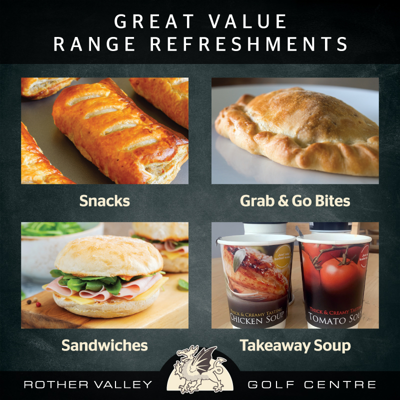 Refuel with a variety of delicious food and drinks at Rother Valley Golf Centre. 

Whether you're looking for a quick snack, a hearty sandwich, or a warm cup of soup, we have something to satisfy your cravings.

#toptracerrange #rothervalley #snacks