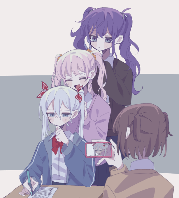 プロセカ 手描きイラスト 東雲絵名 宵崎奏 暁山瑞希 朝比奈まふゆ 