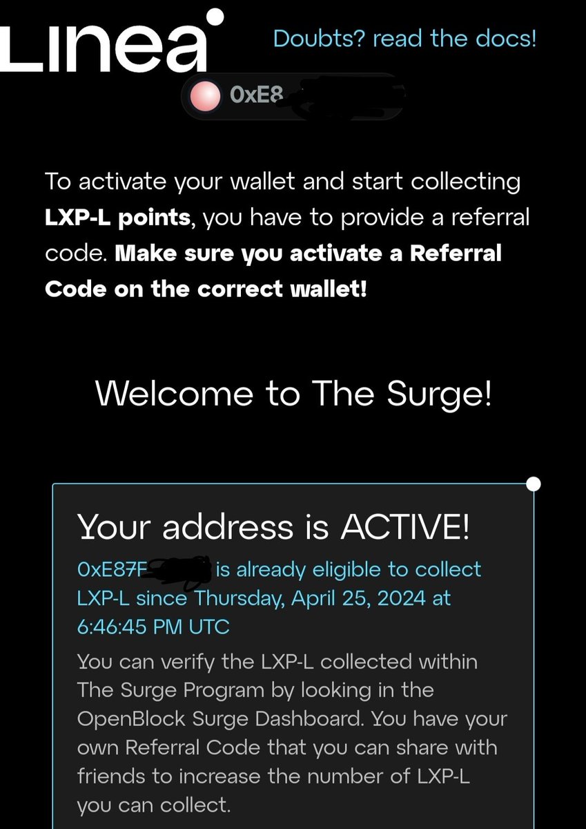 #Linea da #airdrop kasanlar mutlaka cüzdanını aktif etsin. 

referrals.linea.build/?refCode=f17LG…