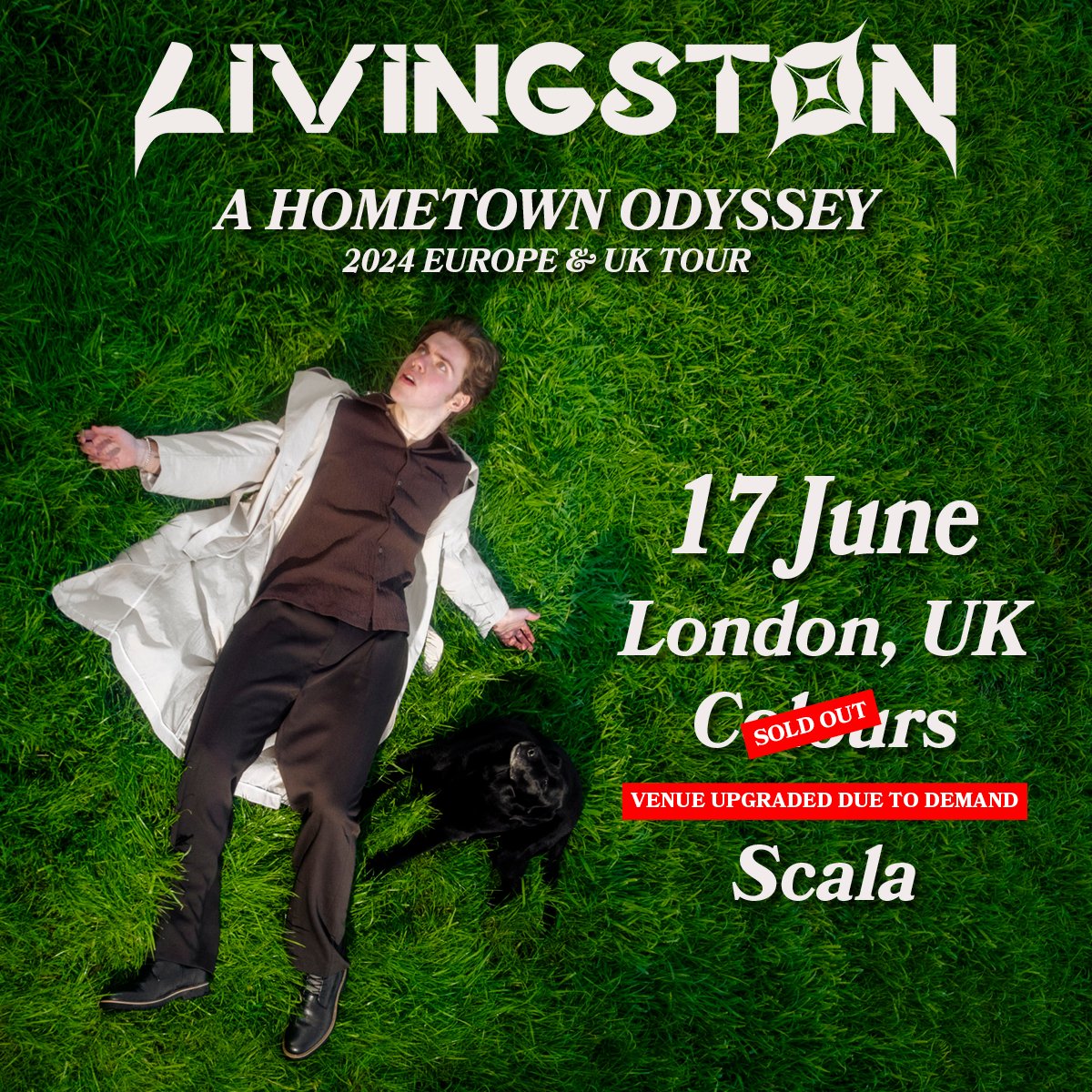 Don't miss @livingston at @ScalaLondon on Monday 17th June! 🎟️Tickets are on sale now, grab yours here: bit.ly/3QiBWZf