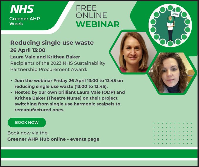 🧩 Find out more about reducing single use waste in Operating Theatres - Free online webinar, details at: tinyurl.com/ykcknr3n 🧩 @CollegeODP Statement in Support of Net-Zero Carbon Emissions in Healthcare available at: tinyurl.com/4ywcb5ba @TheVenusMadden @KarenAmber5