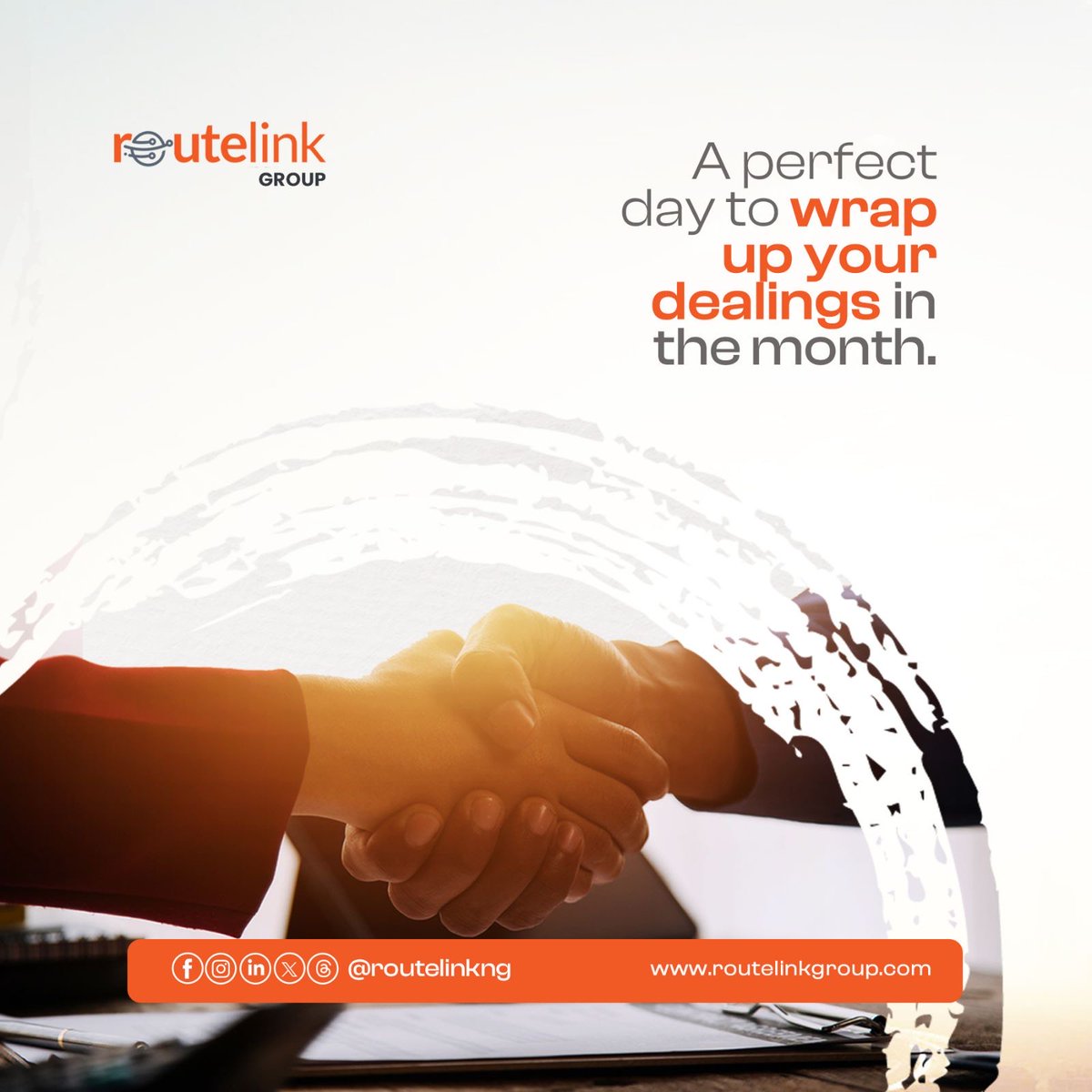 Last Friday of the month presents an ideal opportunity to finalize your business affairs for the month. 

#routelink #business #endofmonth #professionaldevelopment