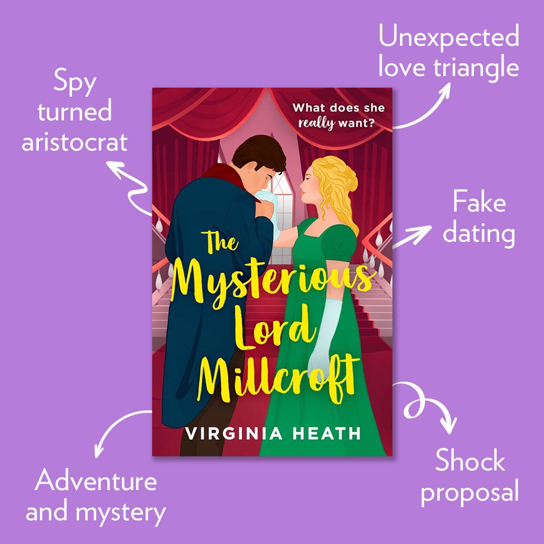 Perfect for fans of… 🎭 Secret identities 🐝 Bridgerton ❤️ Fun and flirty romance The Mysterious Lord Millcroft by @VirginiaHeath_ features entertaining characters, simmering chemistry and a romance you will fall in love with!