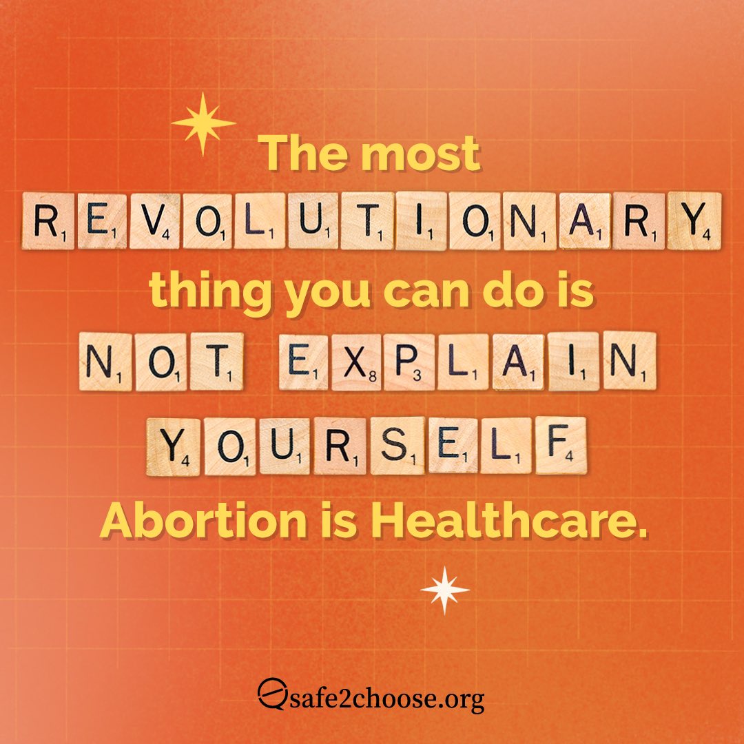 Abortion serves many purposes: from saving lives forexample when the mother is at risk to being essential healthcare. For more information tap Safe2choose.org