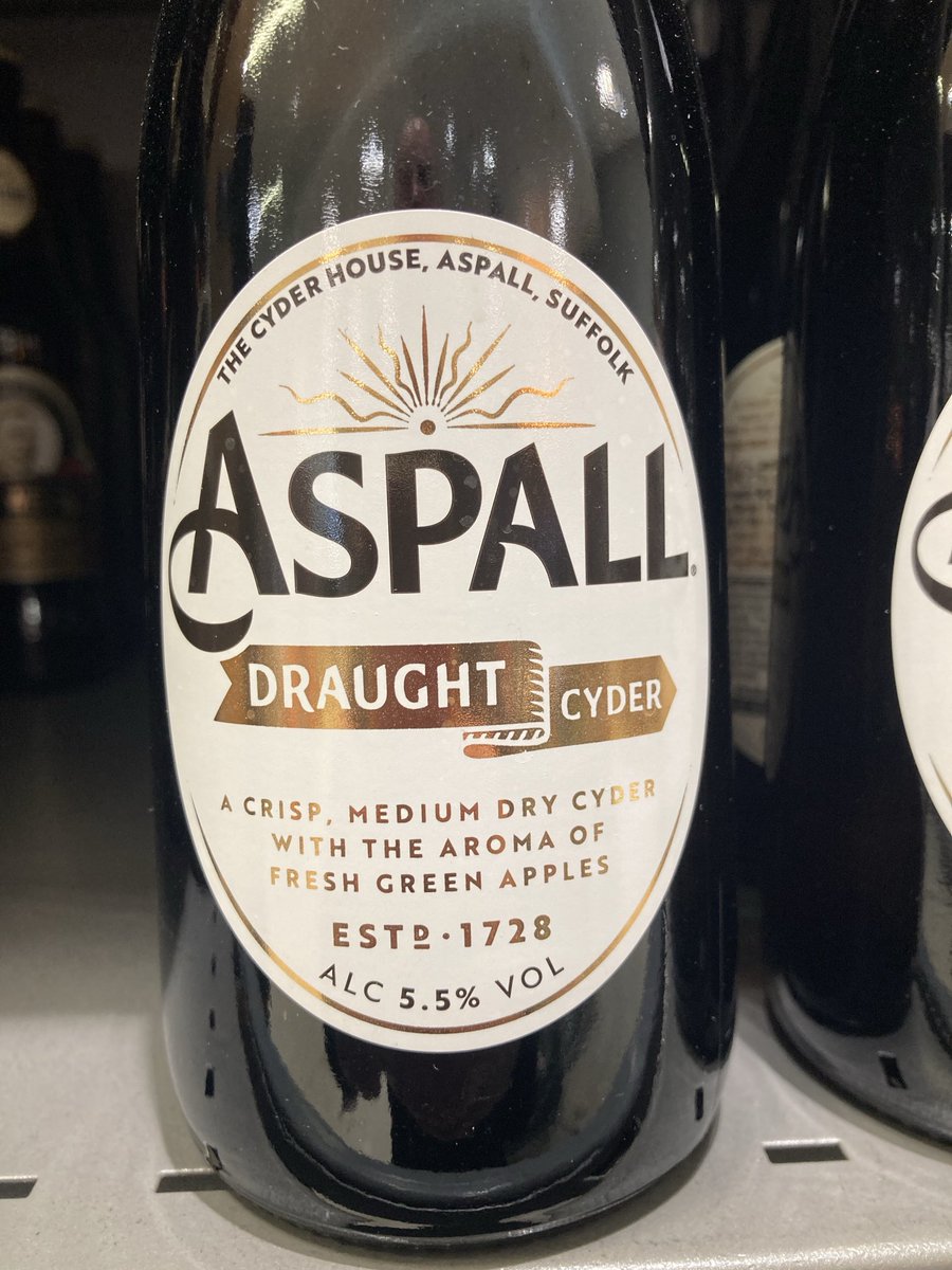 Well now ⁦@Aspall⁩ I was always taught that draught came out a tap & bottled came out a bottle. Maybe I’m just out of date? ⁦@PeteBrownBeer⁩