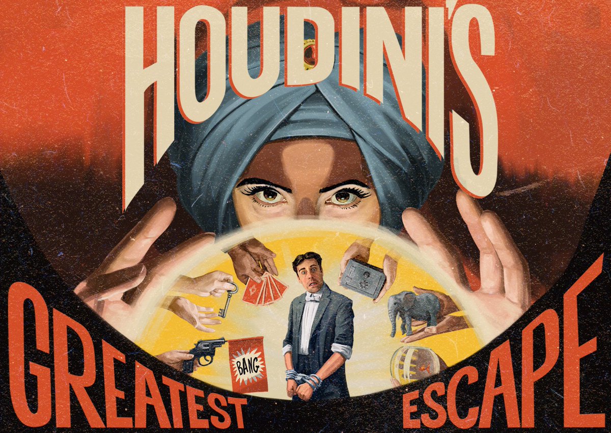 Don't miss the writer and director of Houdini's Greatest Escape, Feargus Woods Dunlop on BBC Radio Sussex today at 12.40 talking all about the show! 🔗bbc.co.uk/sounds/play/li… Houdini's Greatest Escape comes to The Hawth in just a few days on 29 April! 🎟parkwoodtheatres.co.uk/the-hawth/what…