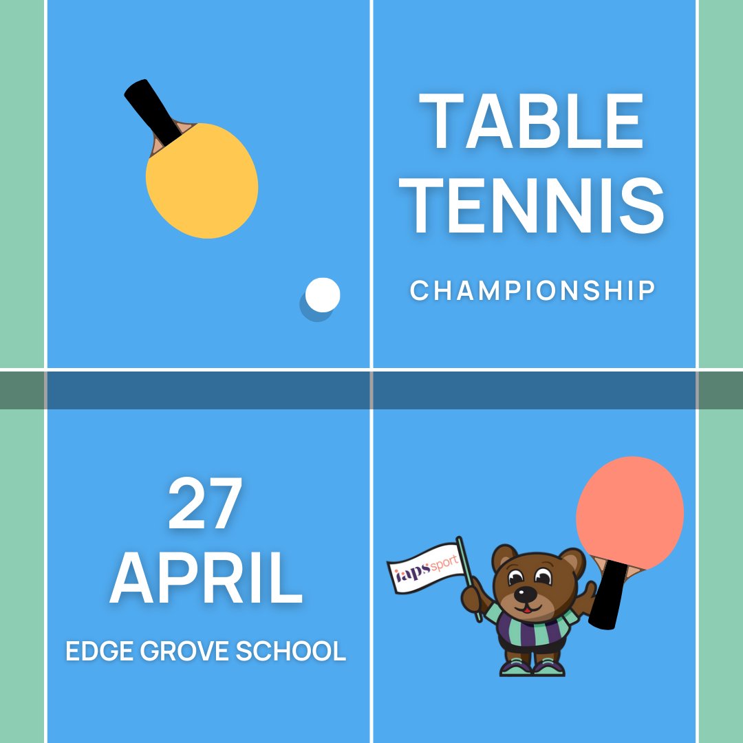 We wish the best of luck to all those taking part in the Tennis Table Championship this weekend! #IAPS #IAPSSport #Tabletennis #IndependentSchools