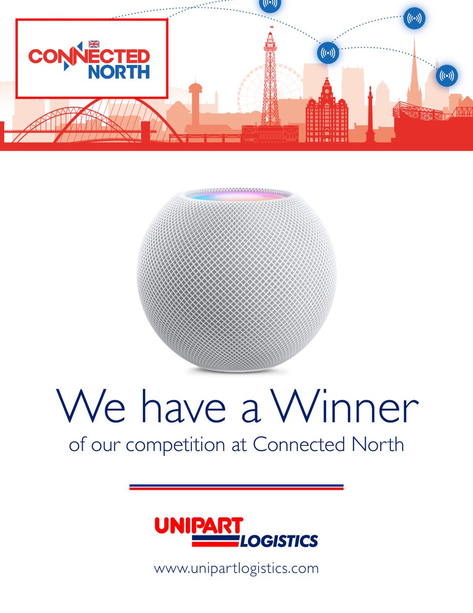 🎉 Congrats to the winner of our Apple HomePod mini speaker giveaway!

👏A big thank you to those who followed us on LinkedIn - your engagement doesn’t go unnoticed!

LinkedIn: linkedin.com/company/unipar…

Visit our webpage for our digital solutions: unipart.com/logistics/sect…

#Tech