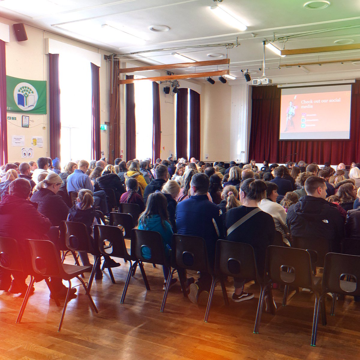 Welcome to all of our visitors for #shsopenmorning 😊 The hall is full for the first welcome talk of the day, but don’t worry if you’ve missed this - we have another one starting at 10.15am! #everythingispossible