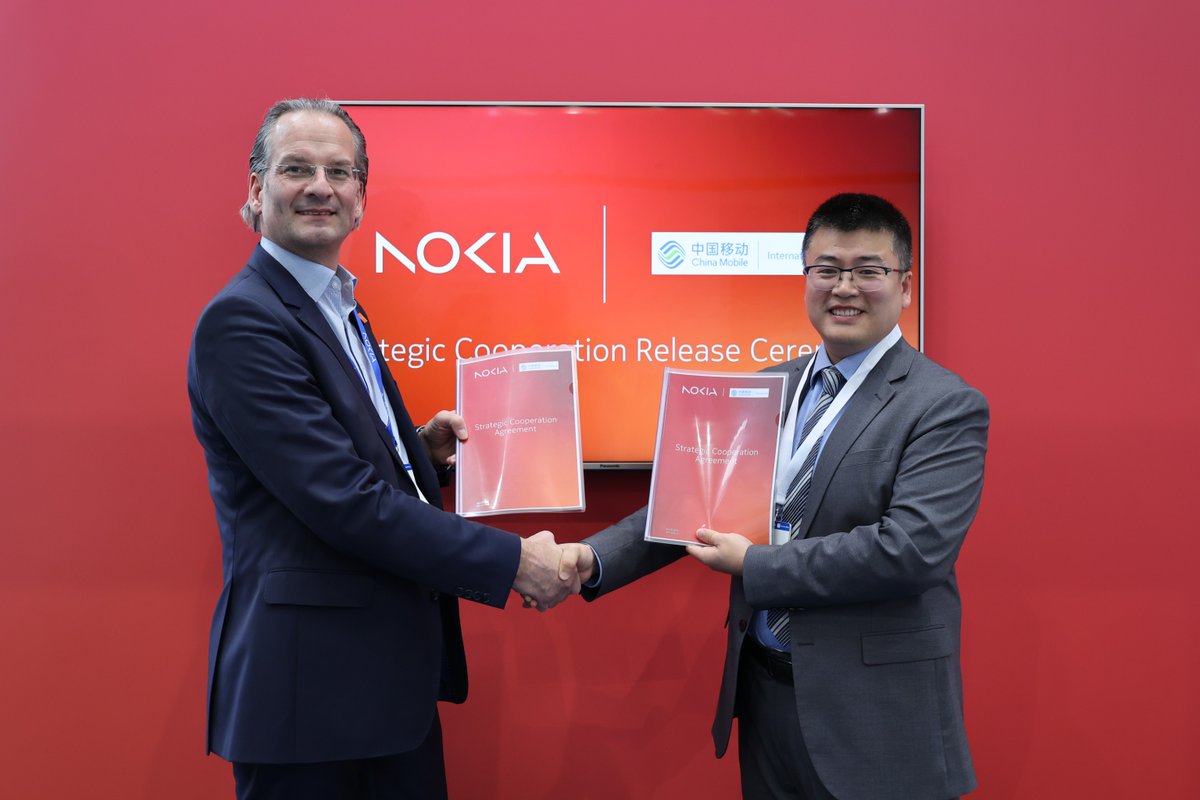 We are pleased to announce that we have reached the strategic cooperation agreement with China Mobile International at Hannover Messe to accelerate the industrial multi-national company for their digital transformation. Learn more: nokia.ly/3UeL95R
