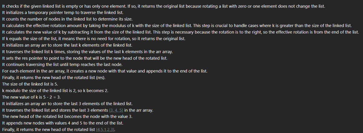 DAY 19: Leetcode question no 61. Rotate List
🌟 question link - leetcode.com/problems/rotat…
🌟 Correction and scope for optimization of the code are much appreciated🙂
#Devcommunity #java #fullstack #nodejs #fullstack #coding