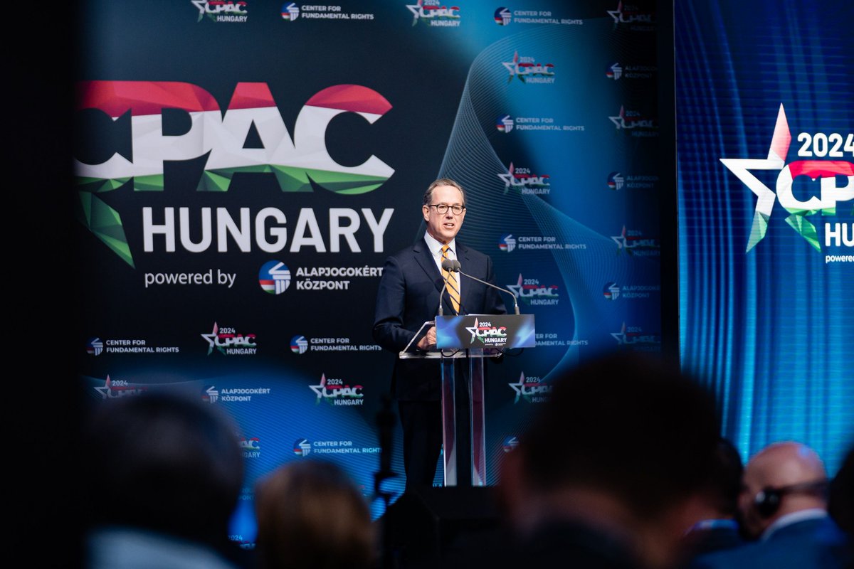 The #EU is increasingly Marxist and the threat this ideology poses in the #USA is increasing, @RickSantorum tells #CPACHungary 'Authoritarians if left unchecked will topple #WesternCivilization' the three-time CPAC Hungary veterans warns of the hegemonizing ambitions of the…