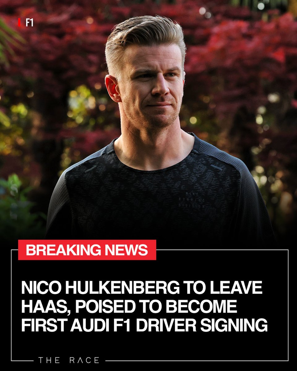 🚨 BREAKING NEWS: Nico Hulkenberg will LEAVE Haas at the end of the 2024 #F1 season, with confirmation expected soon that he will join the Audi F1 project as of 2025. Story to follow.