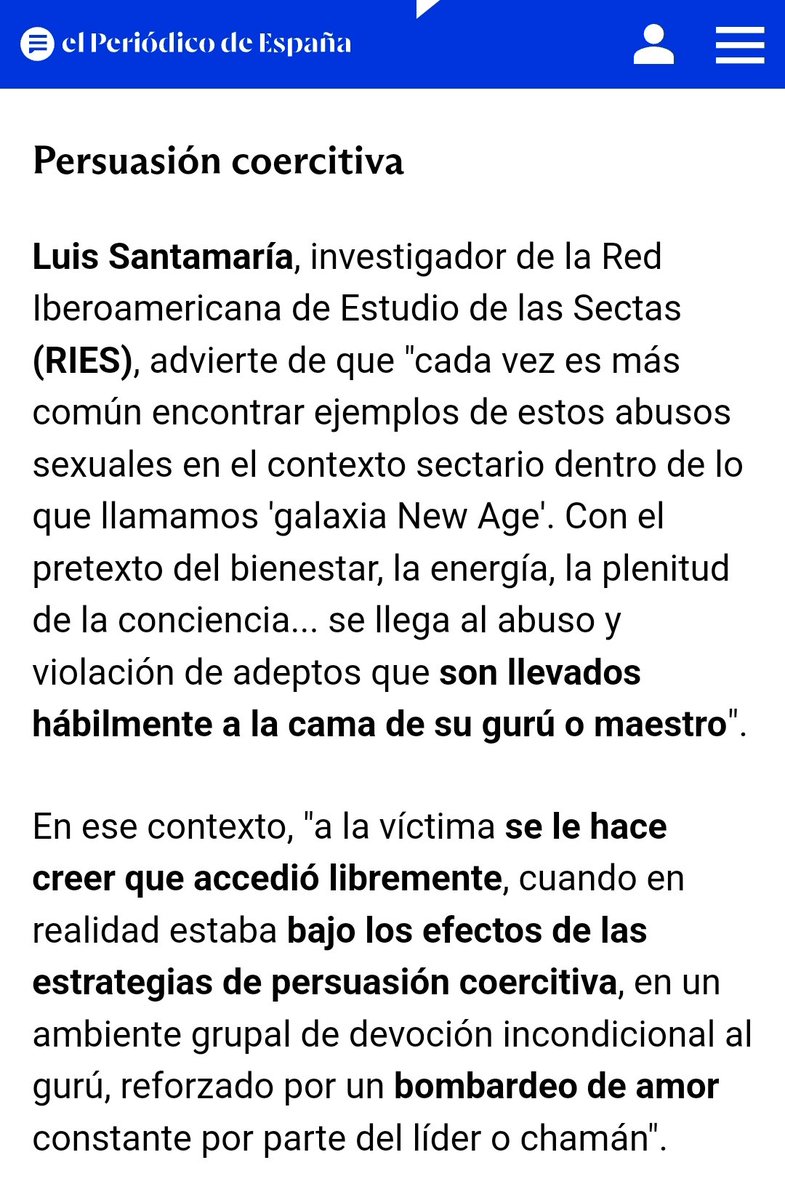 Hoy @ElPeriodico_Esp y el resto de diarios de @PrensaIberica publican un reportaje de @vanesalozanov sobre 'Trascendencia Total', el gurú de la Fundación Mahasandhi, con declaraciones de @jmcuevasb y mías epe.es/es/sucesos/202… #sectas @InfoRIES @Infosectas @redunecontacto