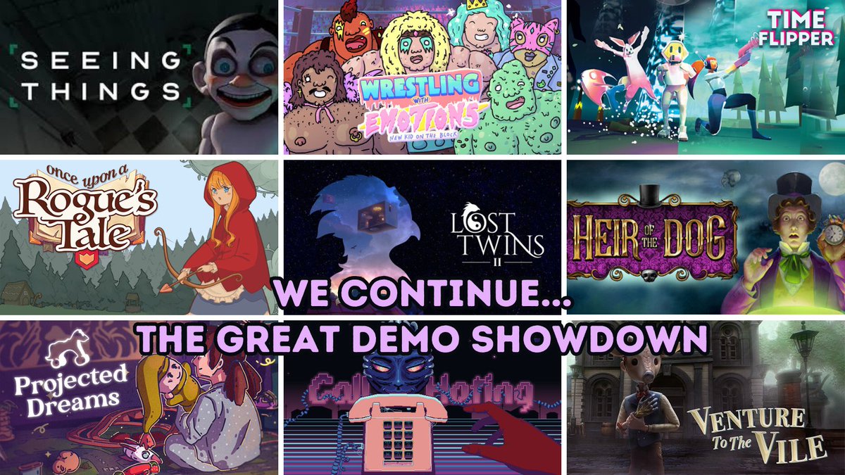 I planned to do 1 demo day this week but ended up with playing only demos all week... 🫨😆 🔥 9 demos, 15 mins per demo, unless chat demands MORE! 👉 I'm live 4 hours from now! twitch.tv/glitchkraft (oh this adds up to 25 demos played in 1 week, btw 🤯) #IndieGameDev #indie