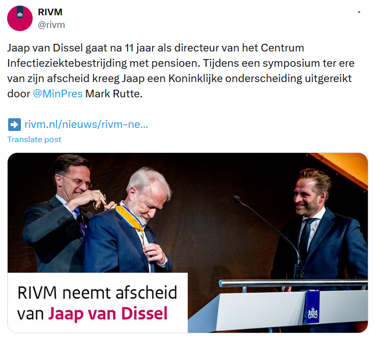 @rivm @MinPres Het is geen definitief afscheid. We zien ze allemaal terug bij de #tribunalen. Kun je de avondklok op gelijkzetten.