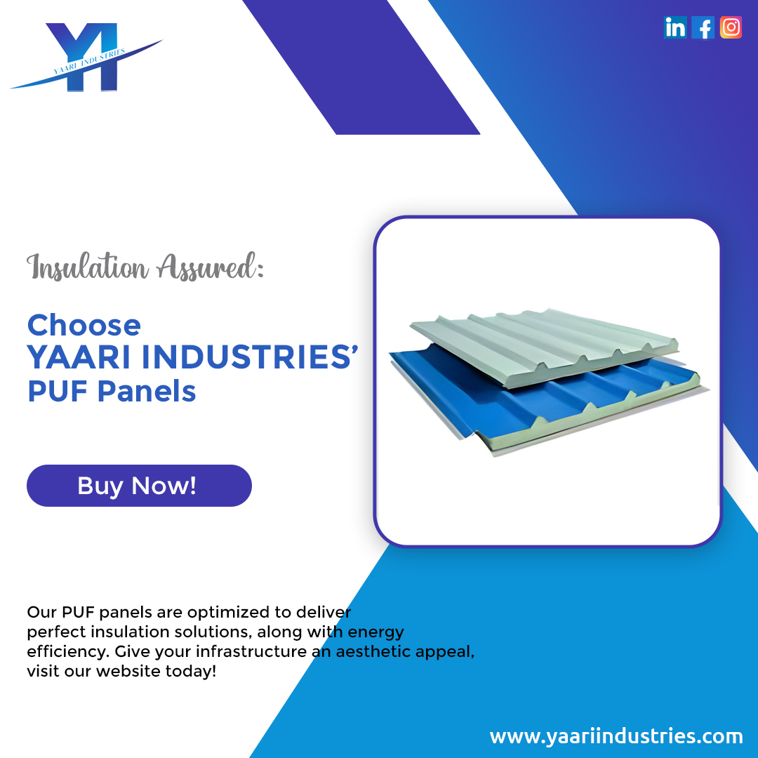 Upgrade your insulation and save on energy bills with Yaari Industries' PUF panels!  Visit our website to learn more today! #insulation #energyefficiency #PUFpanels #construction #buildings #upgrade