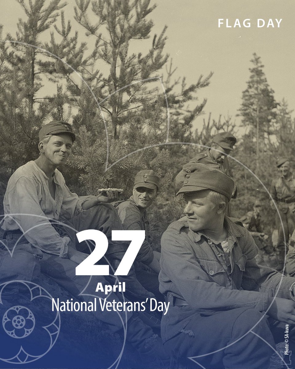 Today, on National Veterans’ Day, we raise the flag in honour of war veterans. 🇫🇮 Their generations laid a strong foundation for the society we live in today. The day is observed on 27 April, the day the Lapland War ended 79 years ago.