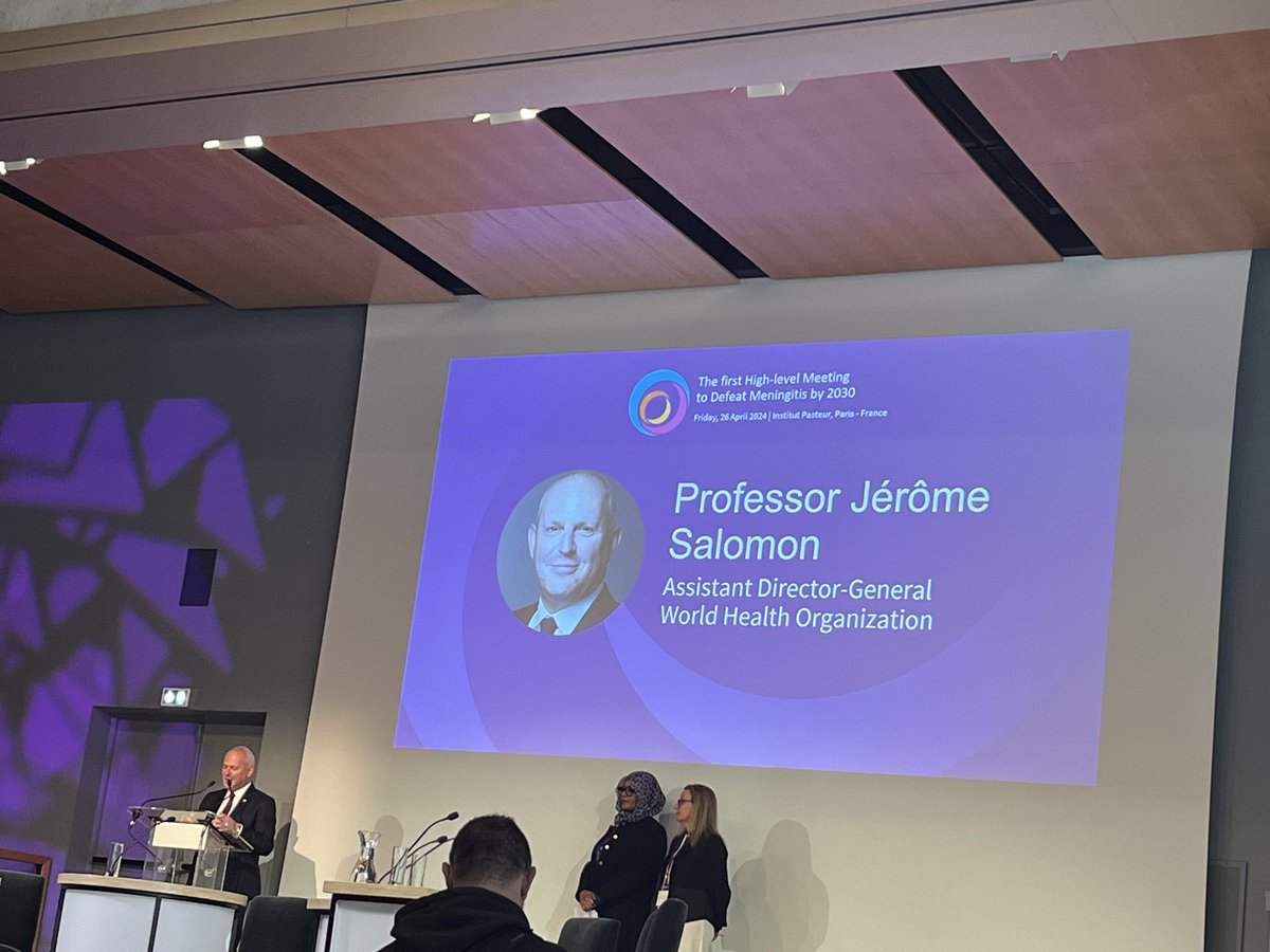 Prof Jerome Salomon, assistant director general of the @WHO telling us that the Roadmap to Defeat Meningitis by 2030 is achievable.

#DefeatMeningitis