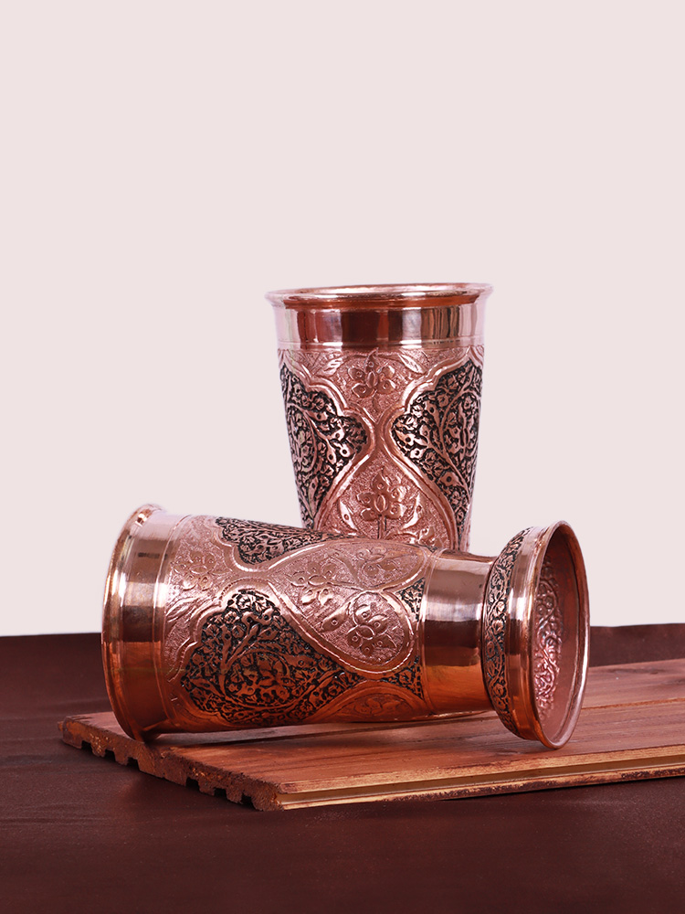 hamiast's tweet image. Handcrafted copper glass with unique engravings. Own a piece of history &amp;amp; support artisans.  link to copper glass: hamiast.com/products/kandk… #Kashmir #Copperware #Handcrafted #hamiast