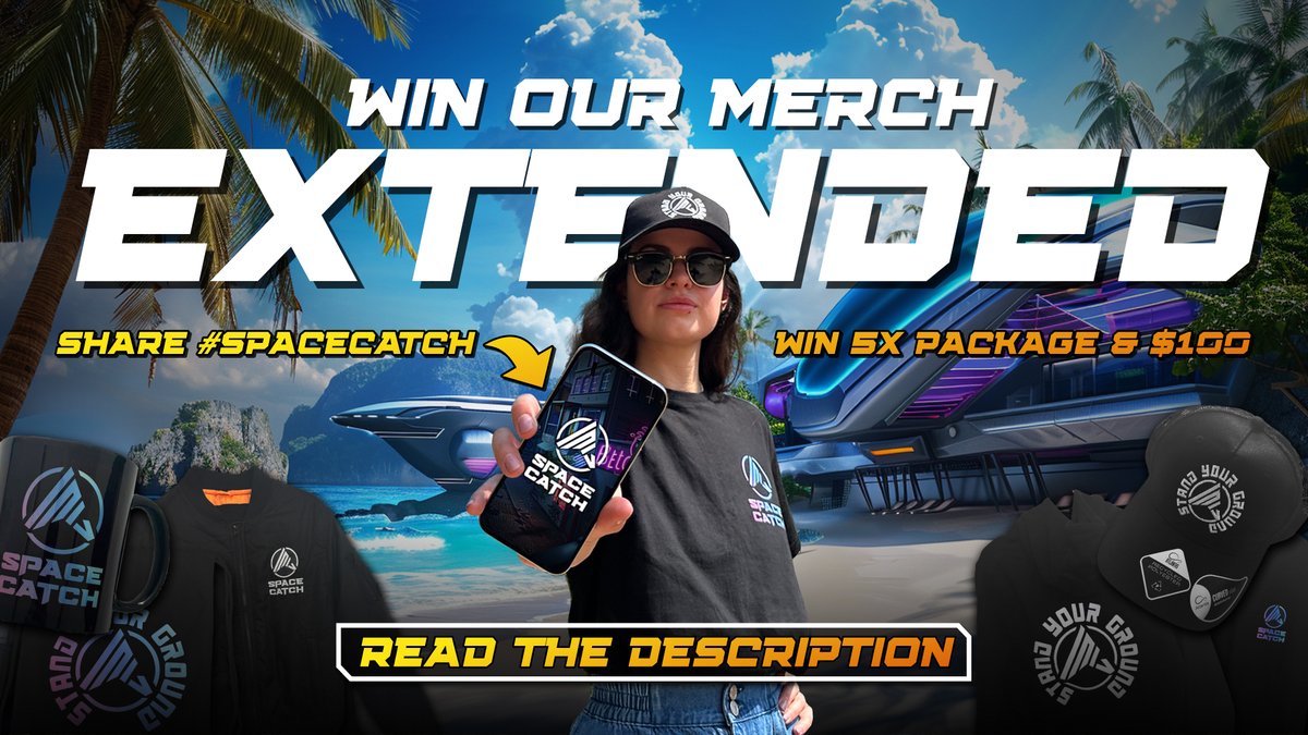 🎉 #Catchers, 𝗺𝗼𝗿𝗲 𝘁𝗶𝗺𝗲 𝘁𝗼 𝘄𝗶𝗻! 🚀 Due to fewer entries than expected, we're extending our contest! We really want to distribute our awesome #SpaceCatch merch package plus $100. Share your most original promo idea for a chance to win 🎁! 📆 𝙉𝙀𝙒 𝘿𝙀𝘼𝘿𝙇𝙄𝙉𝙀: