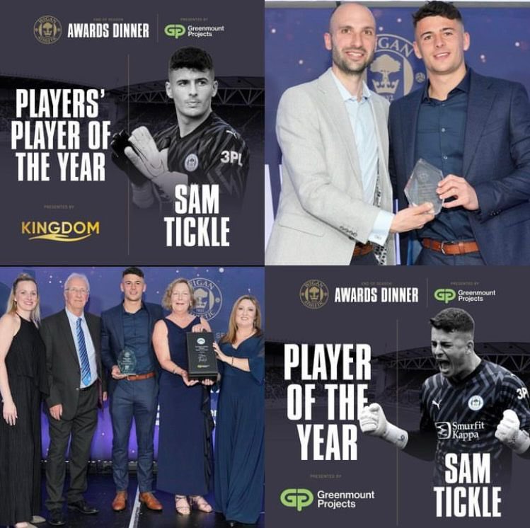 𝗪𝗛𝗔𝗧 𝗔 𝗦𝗘𝗔𝗦𝗢𝗡! Congratulations to @SamTickle3 who picked up two accolades at the @LaticsOfficial end of season awards. Well deserved, Sam! 🏆👏🏆

#triplessports #wigan