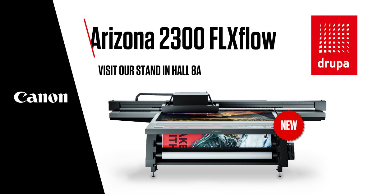 Need to handle all kinds of media seamlessly? Experience true versatility and lift your business with the new Arizona 2300 FLXflow.

See FLXflow tech in action at our stand in Hall 8A – and learn more on our website: canon.sm/4aMD4wA  
   
#drupa2024 #Arizona2300